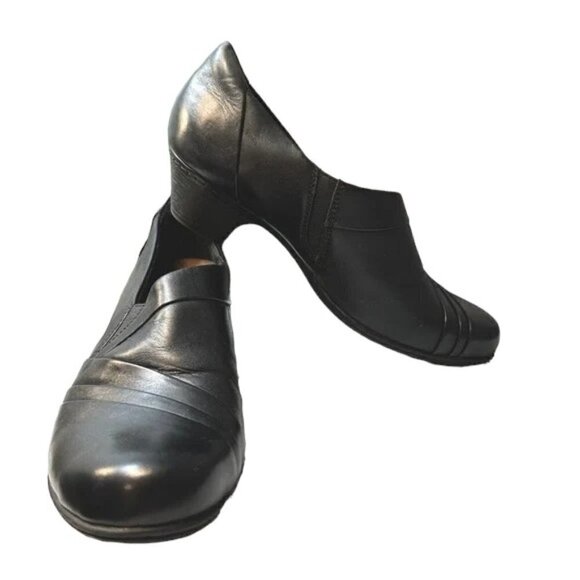 Rockport Cobb Hill Adele Black Leather Women’s Tailored Slip On Shoes Size 11M - Picture 1 of 11